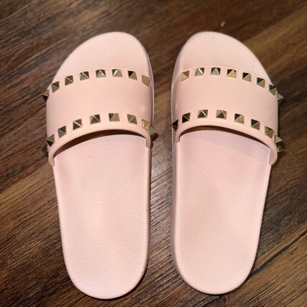 Valentino Blush Pink Studded Sandals